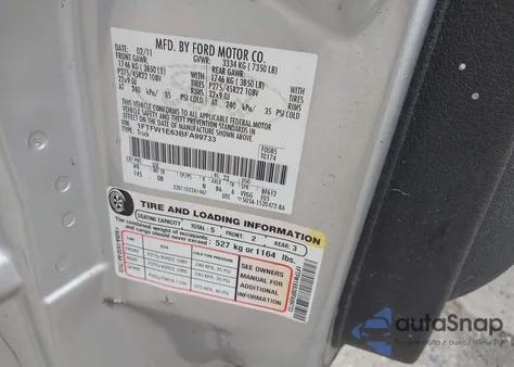 2011 Ford F-150 Lariat/Platinum/Harley-Davidson/Lariat Limited z USA, uszkodzony, nr VIN 1FTFW1E63BFA99733